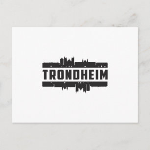 Trondheim Noorwegen City Skyline Cityscape Trip Gi Briefkaart