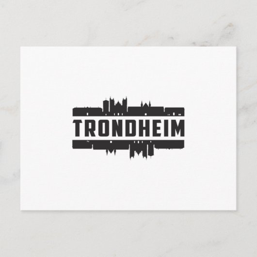 Trondheim Noorwegen City Skyline Cityscape Trip Gi Briefkaart (Voorkant)