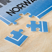 Trondheim Noorwegen Fjord Rode en groene huizen in Legpuzzel (Zijkant)