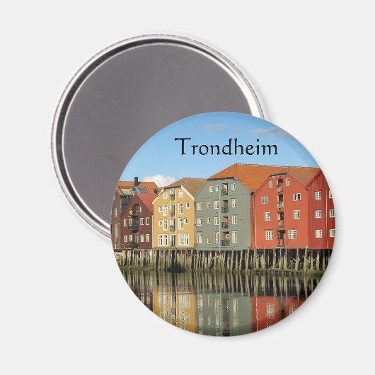 Trondheim Noorwegen Magneet (Voorkant / Achterkant)