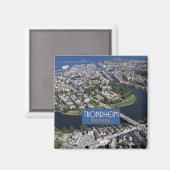 Trondheim Noorwegen Reizen Souvenir Fotomagneet Magneet (Voorkant / Achterkant)