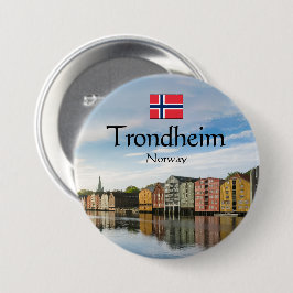 Trondheim Noorwegen Ronde Button 7,6 Cm