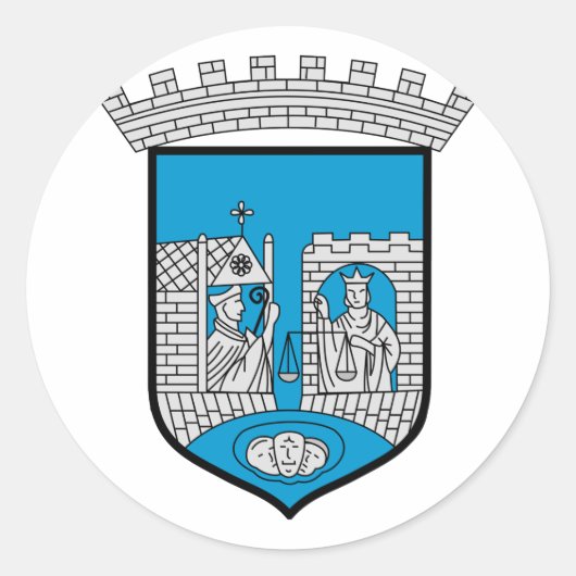 Trondheim, Noorwegen Ronde Sticker (Voorkant)