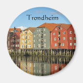 Trondheim Noorwegen Souvenir Magneet (Voorkant)