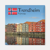 Trondheim Noorwegen Souvenir Magneet (Voorkant)