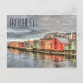 Trondheim Noorwegen Waterfront Briefkaart (Voorkant)