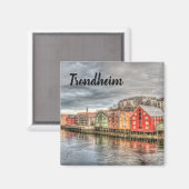 Trondheim Noorwegen Waterfront Magneet (Voorkant / Achterkant)