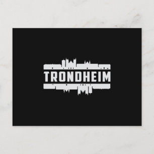 Trondheim Norway City Skyline Cityscape Funny Gift Briefkaart