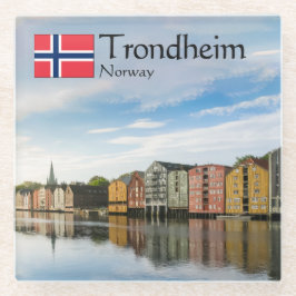 Trondheim Norway Souvenir Glazen Onderzetter