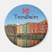 Trondheim Norway Souvenir Magneet (Voorkant)