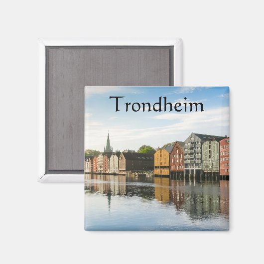 Trondheim Norway Souvenir Magneet (Voorkant / Achterkant)