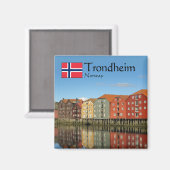 Trondheim Norway Souvenir Magneet (Voorkant / Achterkant)