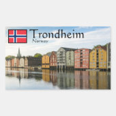 Trondheim Norway Souvenir Rechthoekige Sticker (Voorkant)