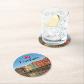 Trondheim Norway Souvenir Ronde Kartonnen Onderzetter (Insitu)