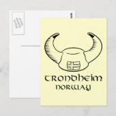 Trondheim Norway Viking Pet Briefkaart (Voorkant / Achterkant)