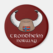 Trondheim Norway Viking Pet Magneet (Voorkant)