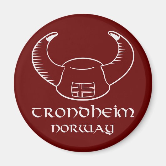 Trondheim Norway Viking Pet Magneet (Voorkant)