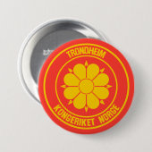 Trondheim Round Emblem Ronde Button 7,6 Cm (Voorkant /achterkant)
