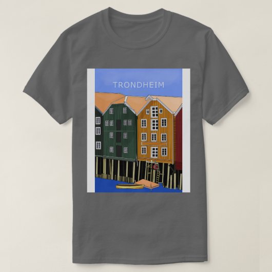 Trondheim Trndelag Noorwegen 1 T-shirt (Design voorkant)