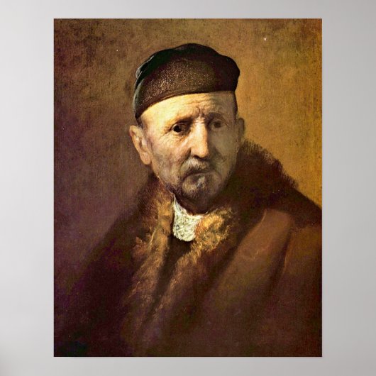 � Tronie � van een oud man door Rembrandt Poster (Voorkant)