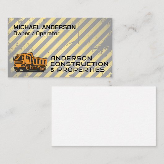 Tronkelwagen voor constructiedoeleinden visitekaartje (Voorkant / Achterkant)