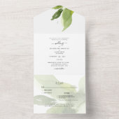 Tronken van het lentevloeistofspoelhuwelijk all in one uitnodiging (Binnen)