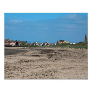 Troon Beach Scotland Briefkaart Poster Photo Block