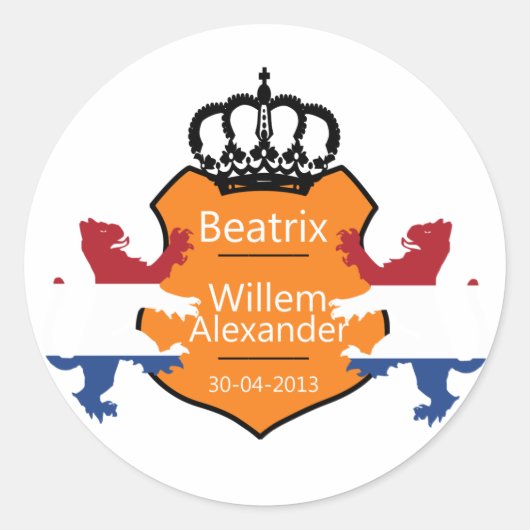 troon hemelvaart ronde sticker (Voorkant)