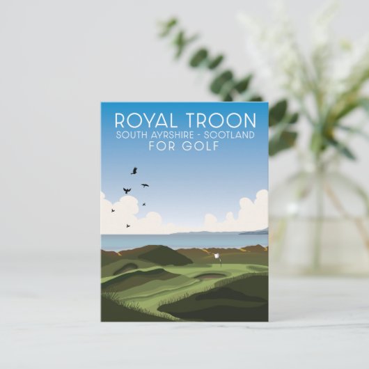 Troon South Ayrshire Schotland Golf Briefkaart (Staand voorkant)