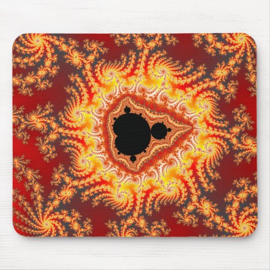 troon van Satan - Fractal Mousepad Muismat (Voorkant)
