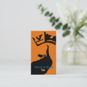 Troon zwart op Oranje Visitekaartje (Staand voorkant)