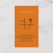 Troon zwart op Oranje Visitekaartje (Achterkant)