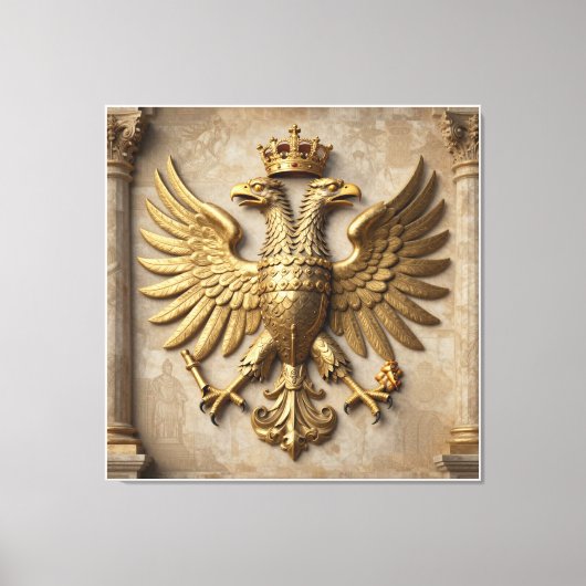 Troonzaalwachter in goud canvas afdruk (Voorkant)