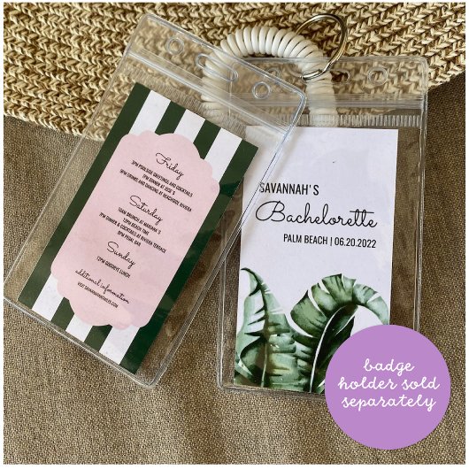 Troop Beverly Hills Bachelorette Itinerary Insert Visitekaartje