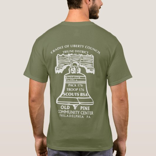 Troop Class B - Olive Green (Front and Back Logo) T-shirt (Achterkant)