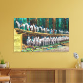 Troop I aan en voor Fallen Giant Canvas Afdruk (Insitu (Woonkamer))