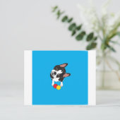 Trooper de Boston Terrier Briefkaart (Staand voorkant)