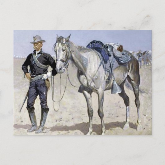 Trooper of the Plains door Frederic Remington Briefkaart (Voorkant)