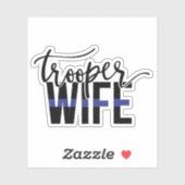 Trooper politie vrouw sticker (Vel)