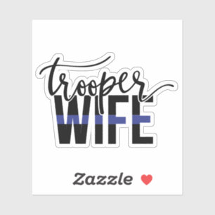Trooper politie vrouw sticker
