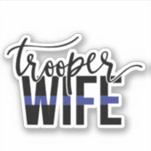 Trooper politie vrouw sticker (Voorkant)