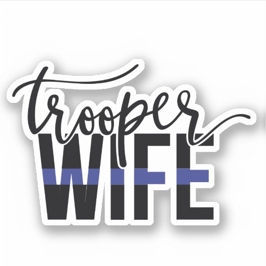 Trooper politie vrouw sticker (Voorkant)