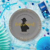 Trooper Retirement Grey and Black State Papieren Bordje (Feest)