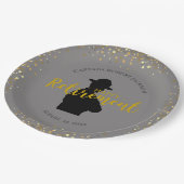 Trooper Retirement Grey and Black State Papieren Bordje (Gekanteld)