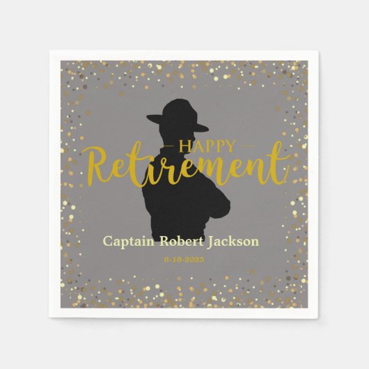 Trooper Retirement Grey and Black State Servet (Voorkant)