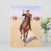 Trooper van de vlakten (Cowboy Horse Rider) Kaart (Staand voorkant)