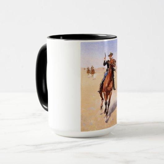 Trooper van de vlakten (Cowboy Horse Rider) Mok (Voorkant links)