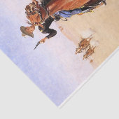 Trooper van de vlakten (Cowboy Horse Rider) Tissuepapier (Detail)