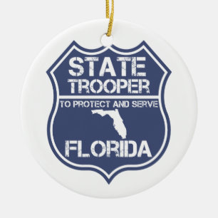 Trooper van Florida om te beschermen en te dienen Keramisch Ornament