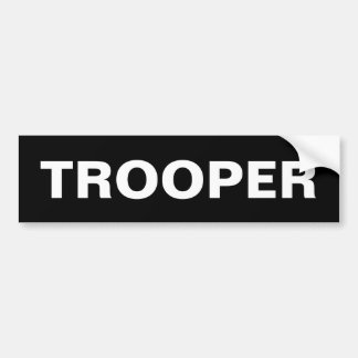 TROOPER - witte Logo Bumpersticker